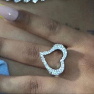 Open heart ring size 9
